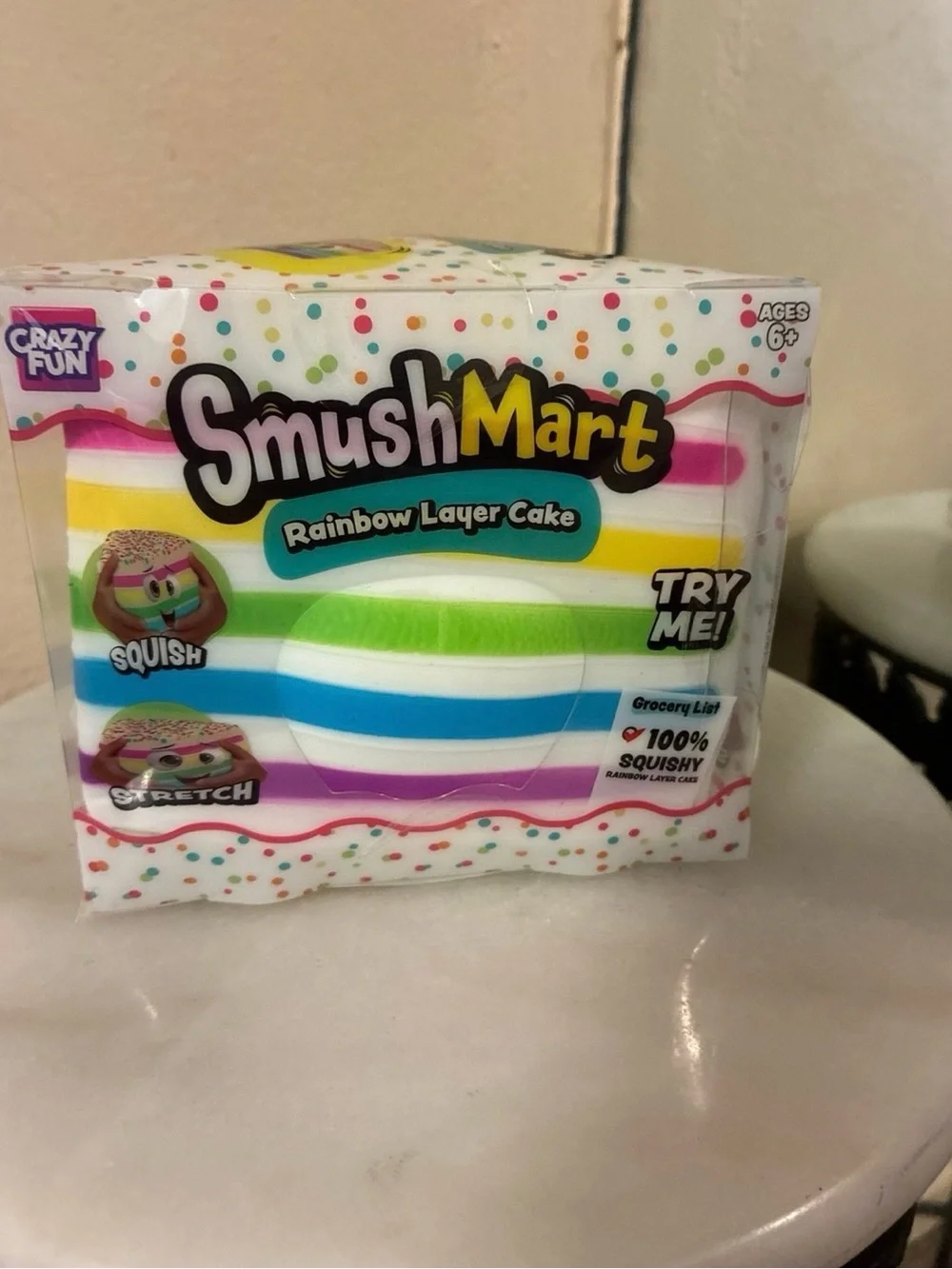 SmushMart Rainbow Layer Cake Scented Squishy Toy - Multicolor